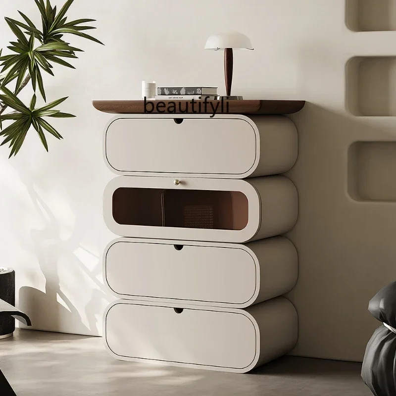 Italian Minimalist Four-Bucket Cabinet Creative Chest of Drawers Home Living Room Bedroom Simple Paint Drawer Small Apartment