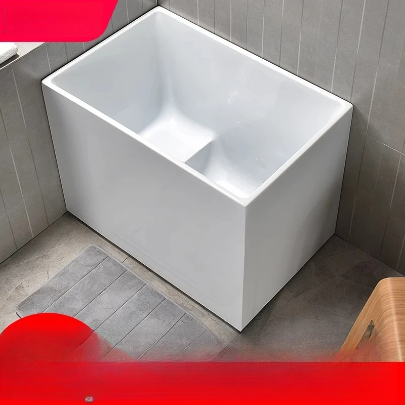 

Japanese-style small apartment deepened square small bathtub acrylic freestanding adult household