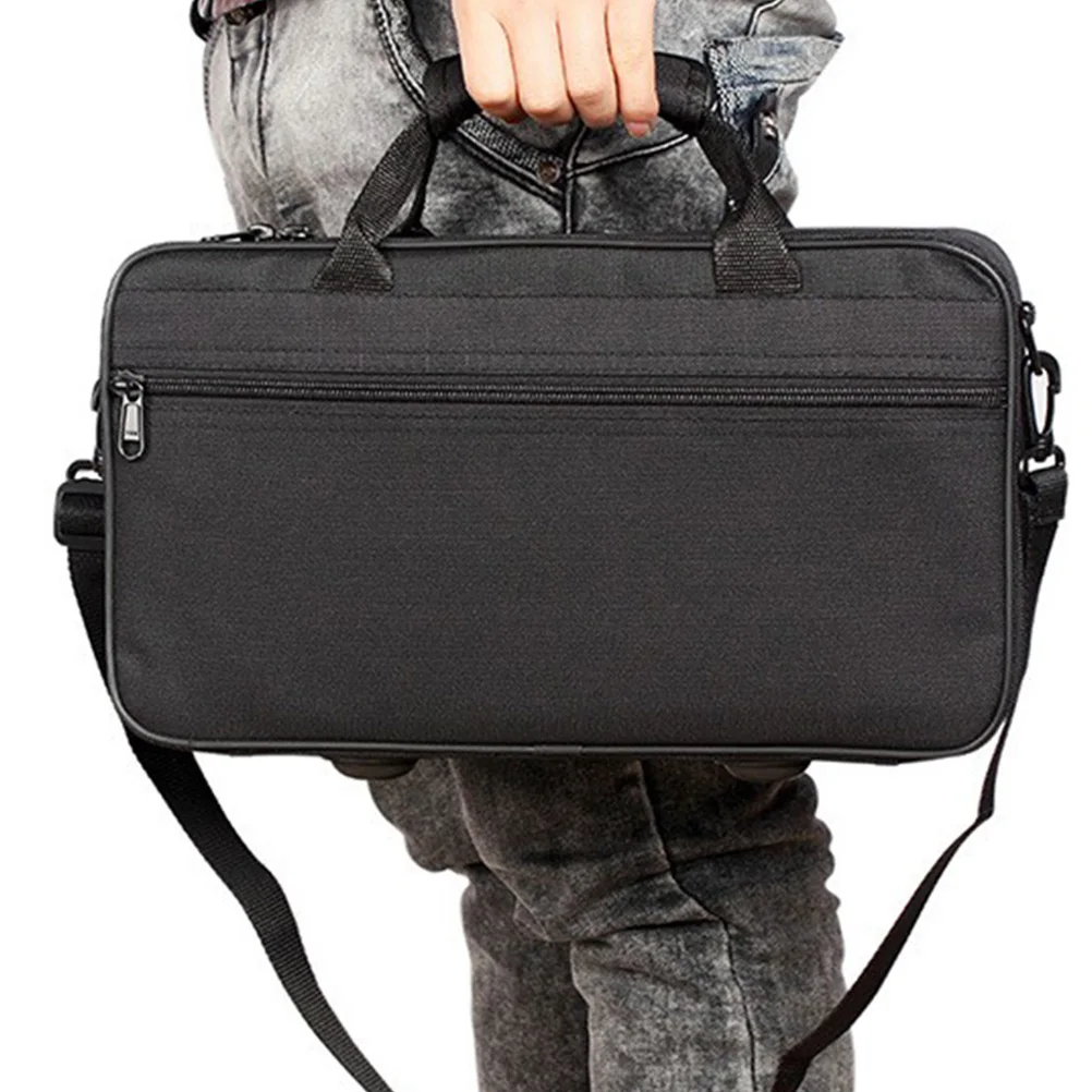 

s Black Case Durable Bag H Shoulder Carry Large Clarinet Storage Case Capacity Storage Music Instrument Accessories