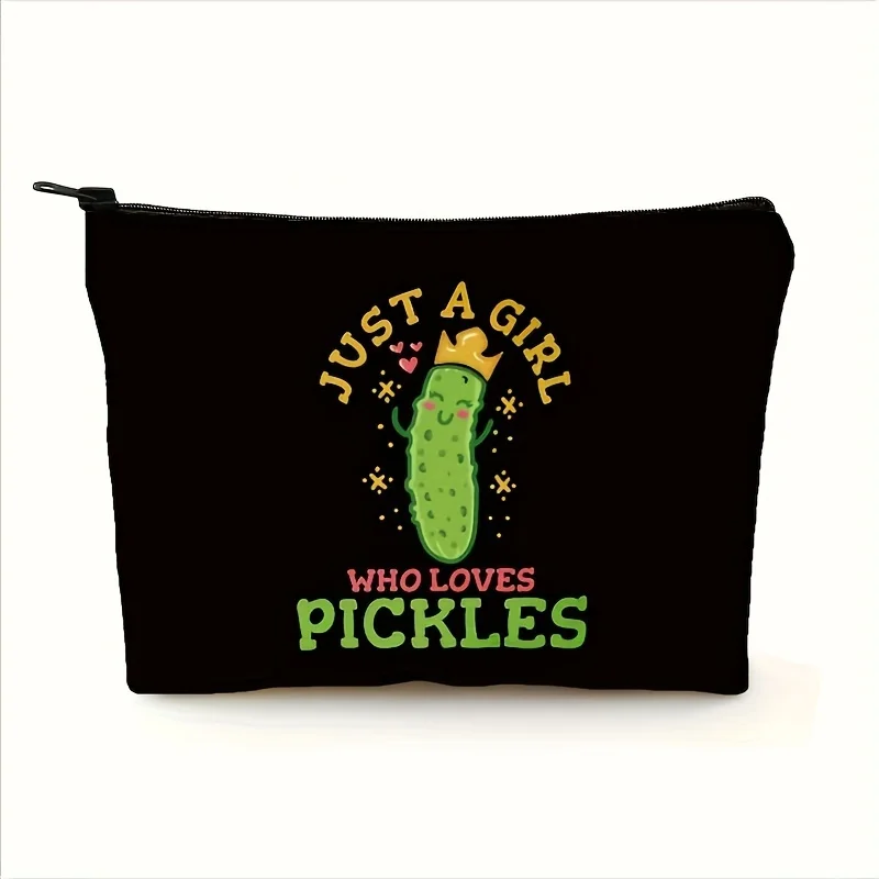 

Pickle Lover's Travel Makeup Bag Zipper Pouch for Women and Men Lightweight Toiletry Bag Handbag Storage Bag Pencil Case