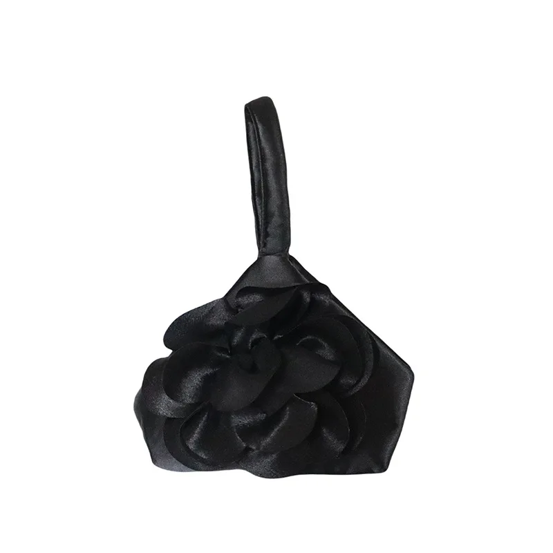 

Модные элегантные тканевые сумки-тоут с цветочным принтом в стиле ретро, черные, красные, абрикосовые атласные маленькие сумки для женщин, мини-маленький клатч для выпускного вечера