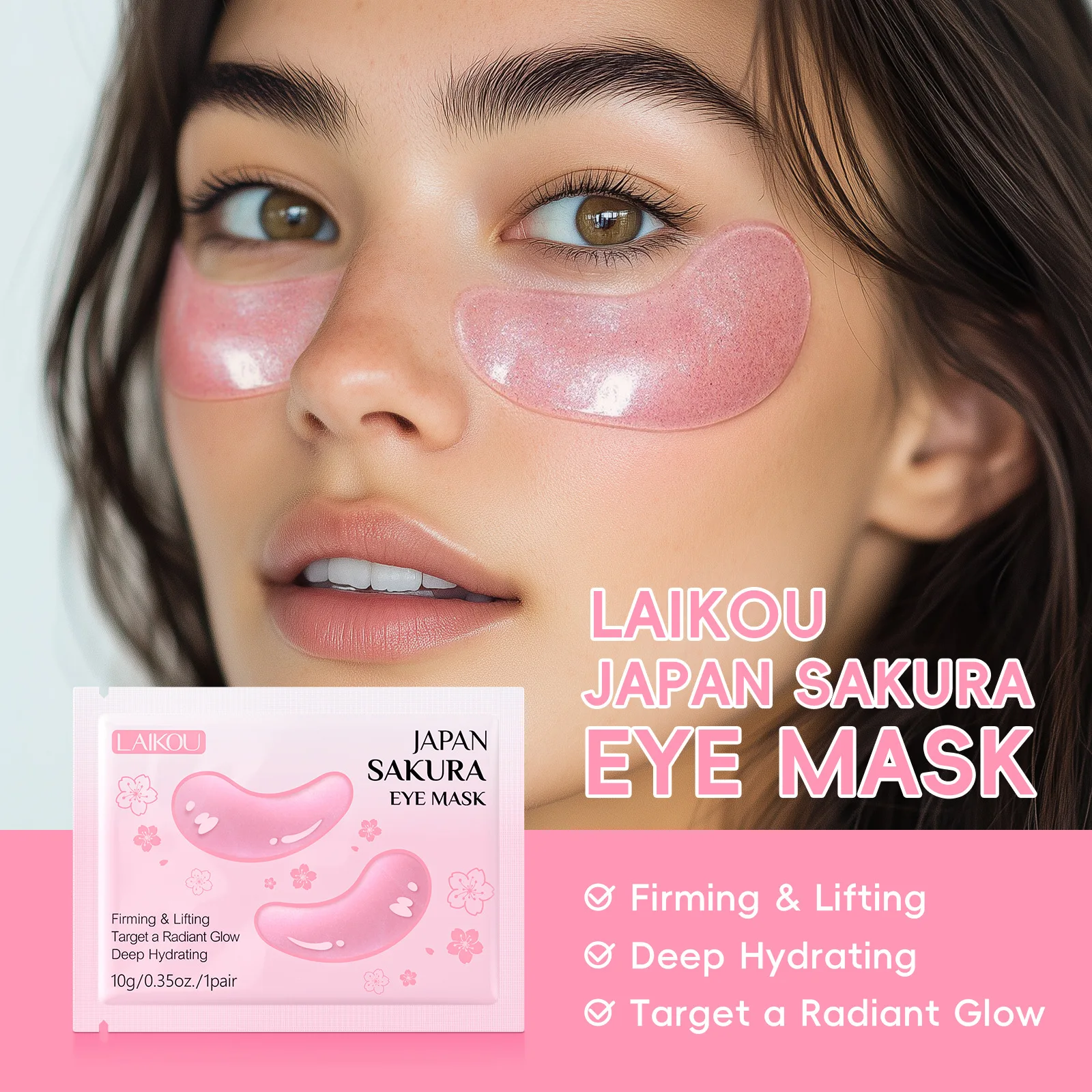 5/10 PCS LAIKOU Eye Mask Anti Dark Circles Removal Eyes Bags Moisturizing Firming Eye Patches Eyes Skin Care Products