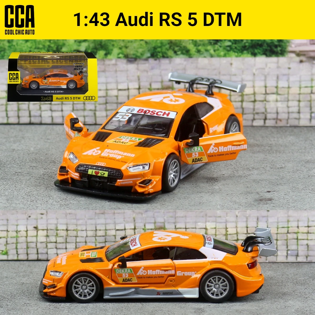 

1/43 Audi RS5 DTM Super Racing Toy Car Model CCA 1:43 Diecast Alloy Miniature Free Wheels Pull Back Collection Gift Boys