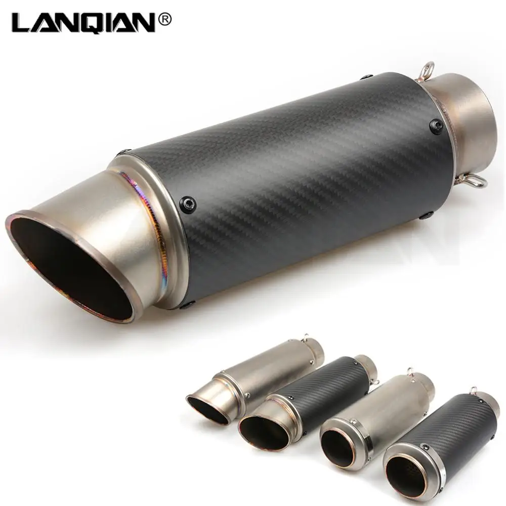 

Motorcycle Carbon Fiber Exhaust Pipe GP Escape Exhaust Pipe Exhaust Muffler For suzuki gsr 600 benelli trk502 nc750x cbr650f BMW