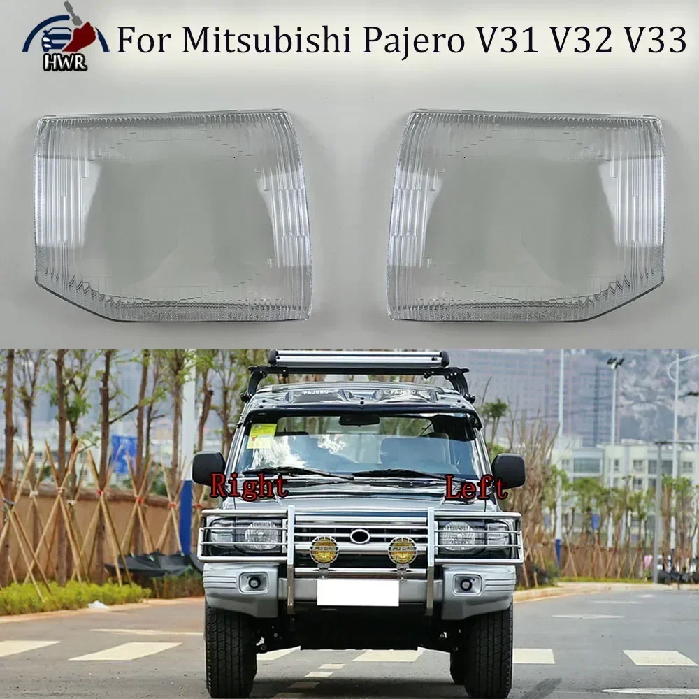 

Transparent Headlight Cover Headlamp Shell Clear Lens Plexiglass Replace Original Lampshade For Mitsubishi Pajero V31 V32 V33