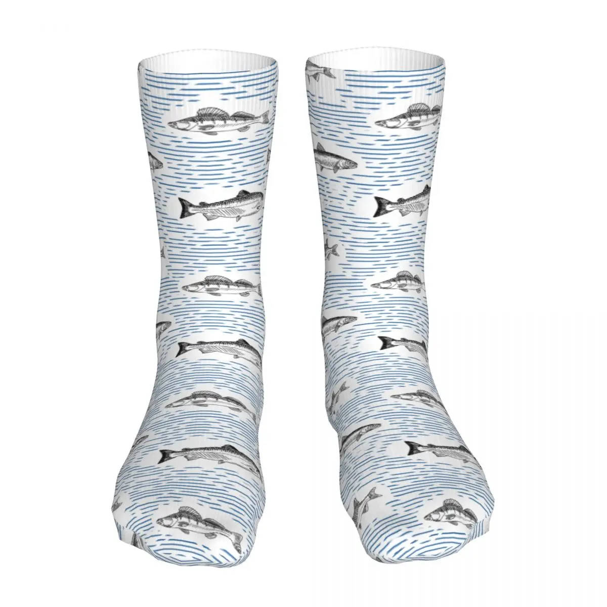 Female Bike Fish Sea Animal Socks Cotton Compression Woman Sock