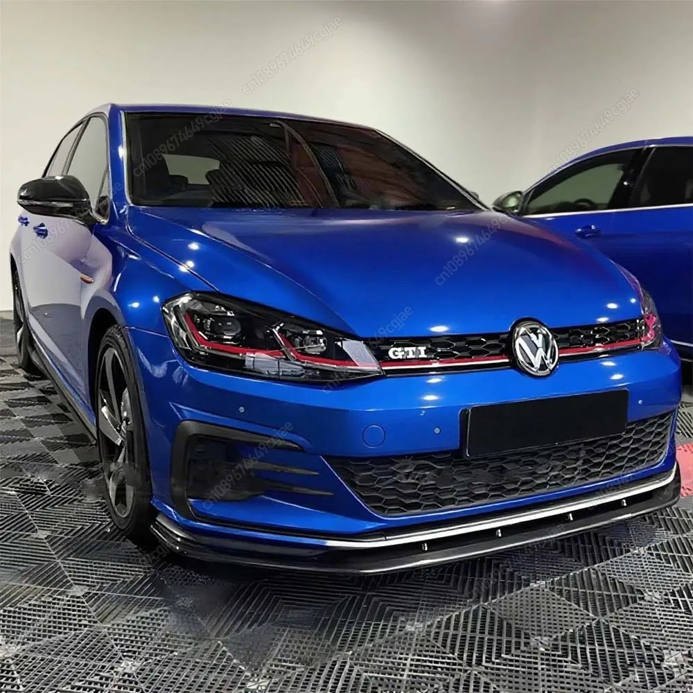 

Для VW Golf 7.5 MK7.5 GTI GTD R Rline 2017-2020 ABS Maxton Стиль Передний бампер Губный диффузор Canard Splitter Guard Body Kit Tuning