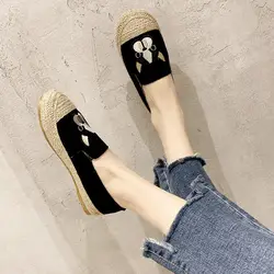 Obuwie damskie Mokasyny Espadryle Obuwie damskie Czarna stylowa oferta na butach Lato 2024. Tanie Oferty Z Casual Light