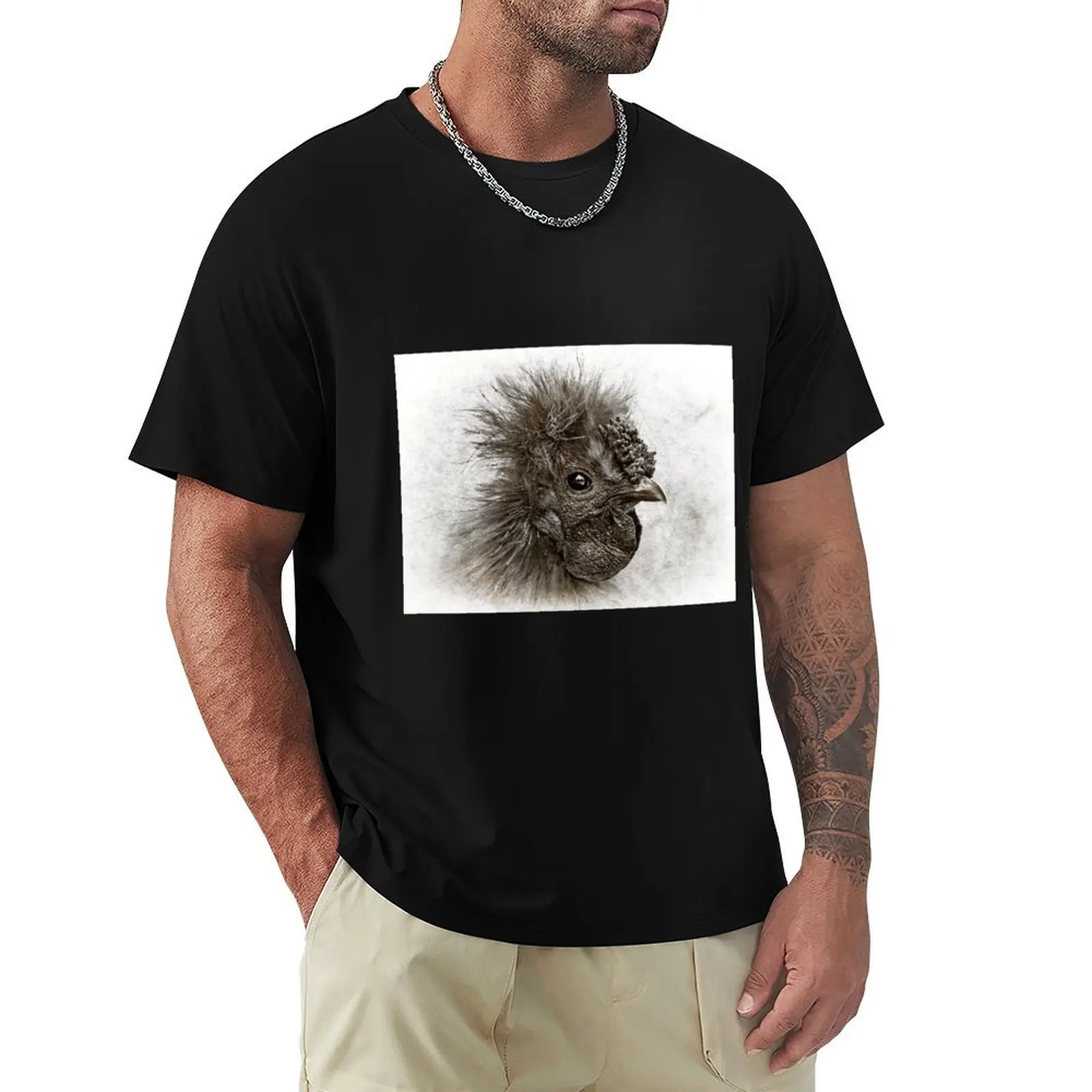

Silkie chicken with added texture. T-Shirt vintage t shirts clothes oversized t shirts for men