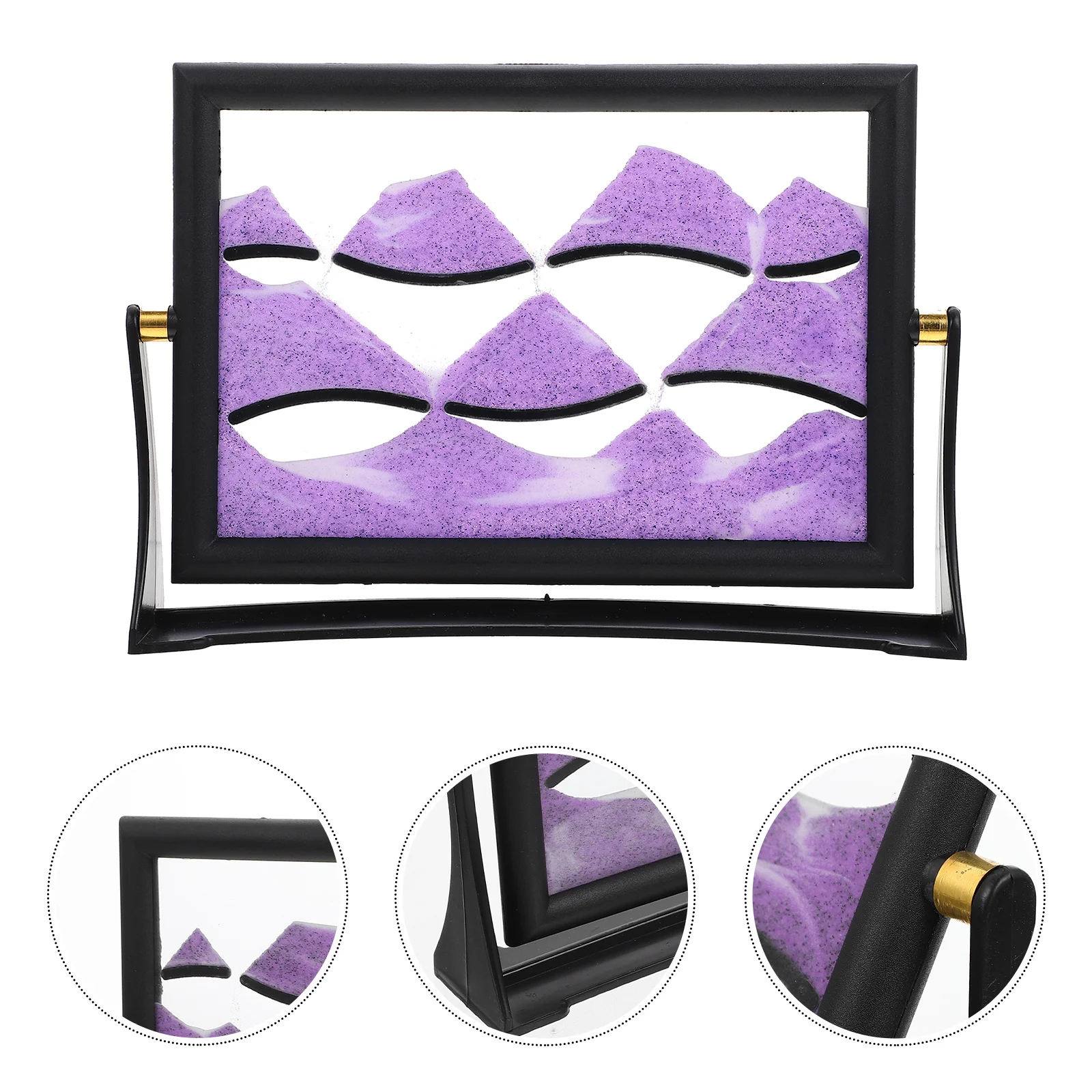 Quadro de Areia Movediça Criativa Premium com Pintura de Areia em Movimento, Vidro de Alta Transparência para Sala de Estar, Quarto, Escritório e Mesa