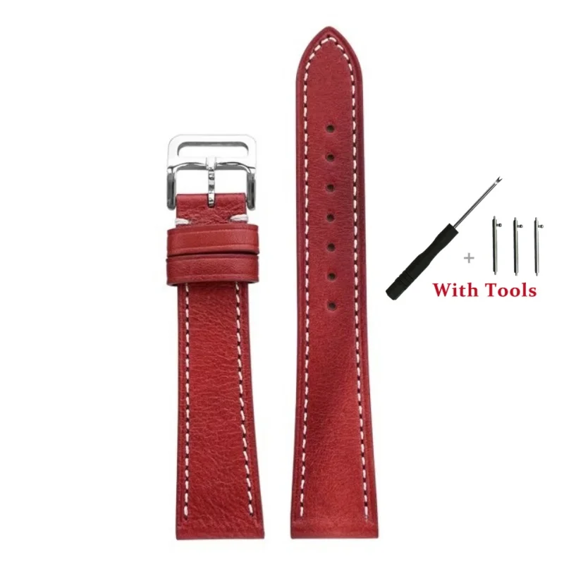 17mm 18mm 19mm 20mm 21mm 22mm 24mm Quick Release Öl Wachs Farbverlauf Retro Kalbsleder Leder Uhrenarmband für Universal Uhrenarmband – Detail 16