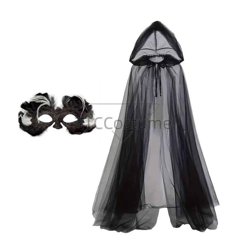 

Крутая мантия унисекс, плащ с капюшоном на Хэллоуин, пальто, халат Викки, средневековая накидка, шаль, вечерние костюмы ведьмы-волшебника для косплея, женские костюмы