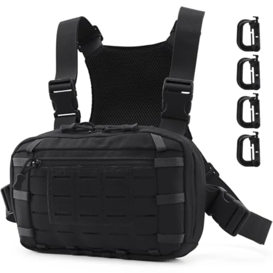 

Tactical EDC Chest Bag Utility Molle Chest Rig Pouch with CCW Compartment Adjustable Strap Outdoor Chest Pack