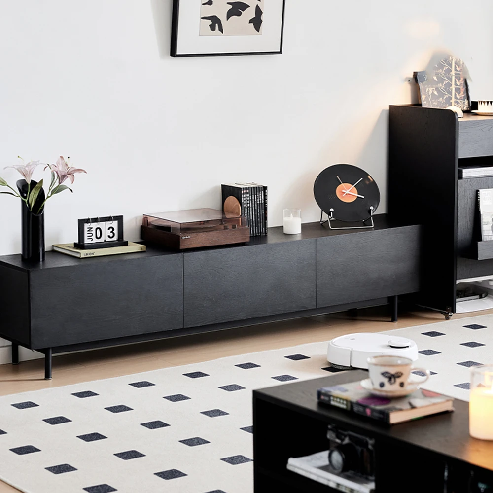 Modern Glossy Tv Stand Bed Room Large Wall Floor Black Tv Stand Drawers Hotel Muebleso De Sala Para Casa Home Accessories