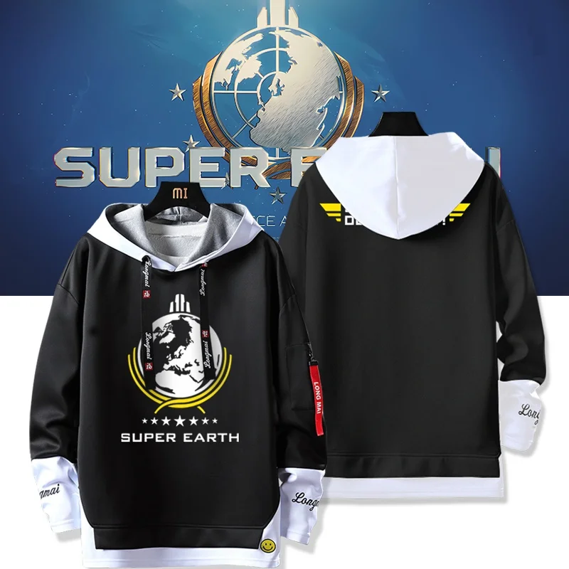 

Super Earth Organization PS5 Collaborative Game Hoodie ex Autumn Winter Clothes Top Quali Polyester Spandex Blend