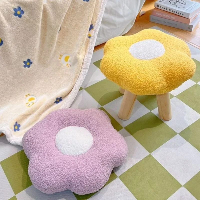 

Flowers Small Pouf Colorful Low Stools Home Door Stools Coffee Tables Sofa Side Benches Cute Shoe Changing Stools Ottomans Ins