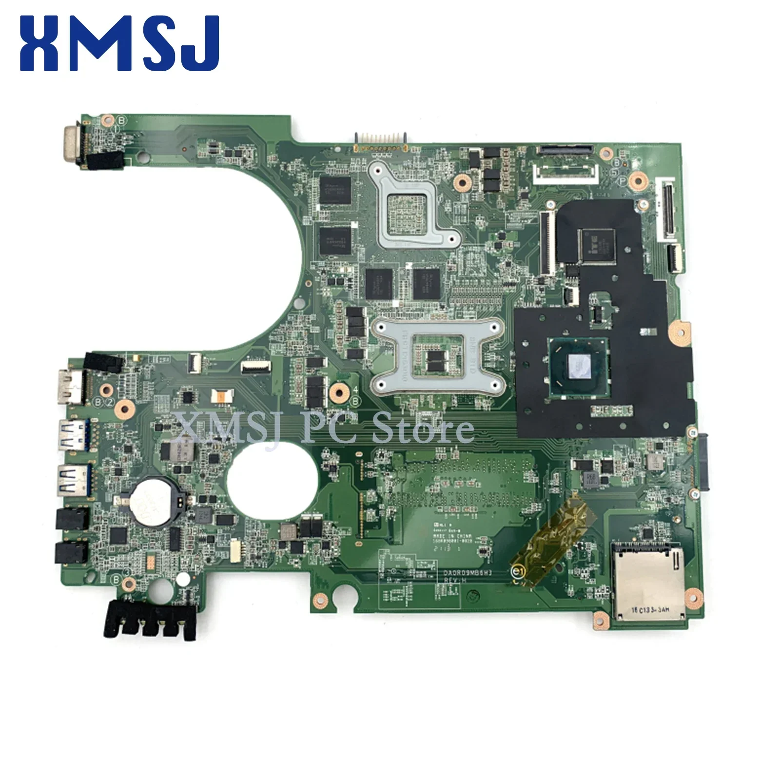 XMSJ For Dell Inspiron 17R 7720 Laptop Motherboard  DA0R09MB6H1 REV H CN-072P0M 072P0M HD4000 GT650M GPU DDR3 Fully Test