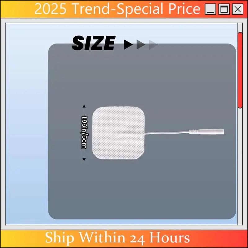 وسادات وحدة عشرات AA64 40 قطعة، أقطاب كهربائية 2X2 لمنصات العلاج الكهربائي لتحفيز العضلات EMS