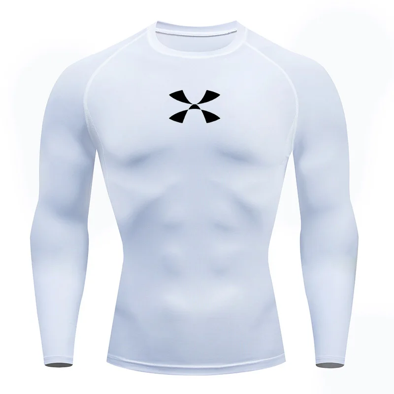 Compression Long Sleeve T Shirt Men Elastic Training T-shirt Gym Fitness Workout Tights Sport Jersey Athletic Running Shirt Men