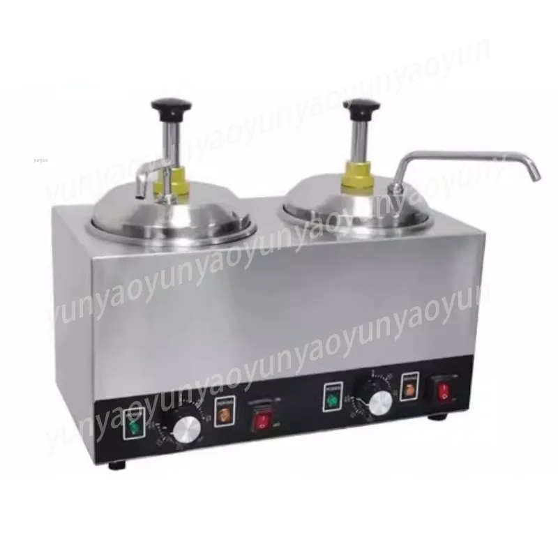 Electric Heated Sauce Dispenser Stainless Steel Cheese Warmer Thermostat Pizza Restaurant Buffet