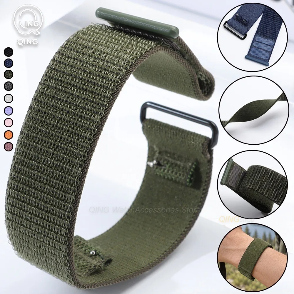 for Garmin CIRQA Screenless Loop Comfortable Watch Band Breathable Nylon Sport Wrist Bands Soft Adjustable Woven Smart Bracelets