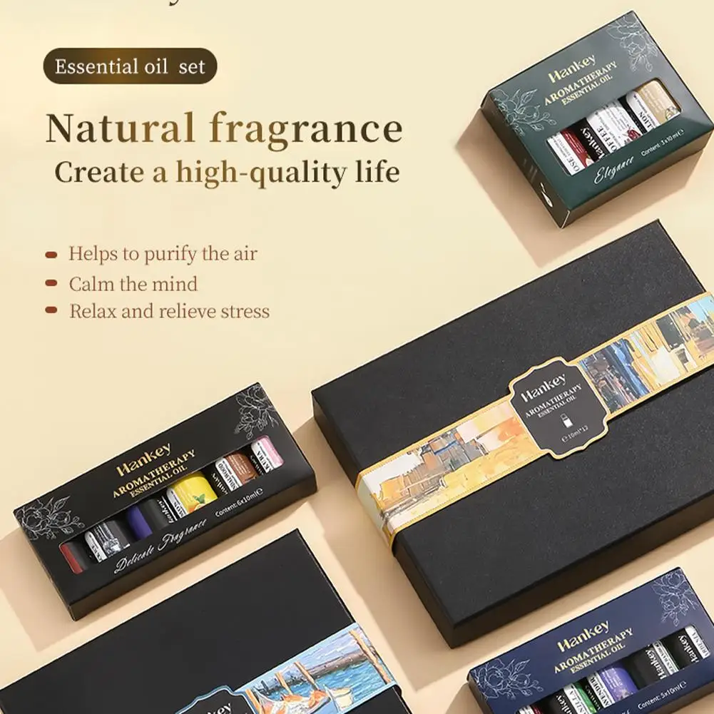 10ml Aromatherapy Essential Oil Set For Diffuser Humidifier Candles Making Lavender Vanilla Peppermint Rosemary Aroma Oil