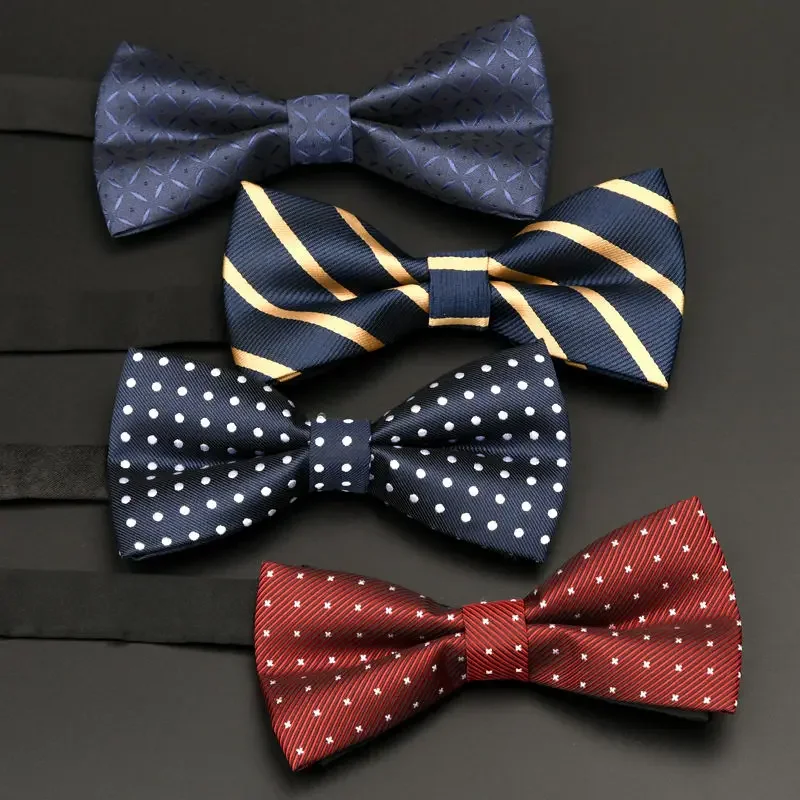 Men's best man groom red suit bow tie shirt men's wedding British high-end Korean bow tie women man