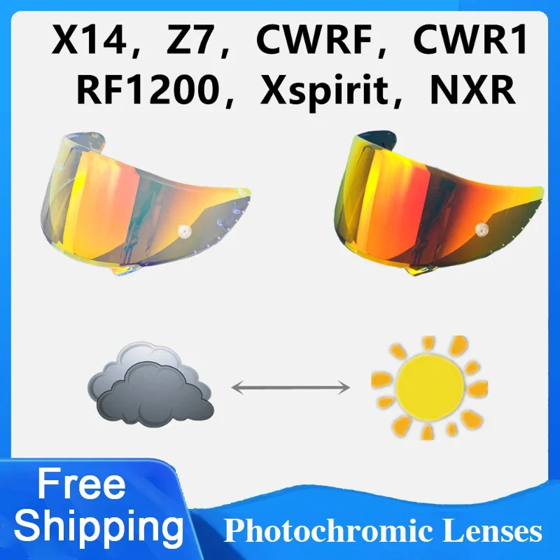 

Фотохромные линзы, защитные линзы для шлема для SHOEI Z7 X14 CWRF CWR1 RF1200 NXR XSPIRIT