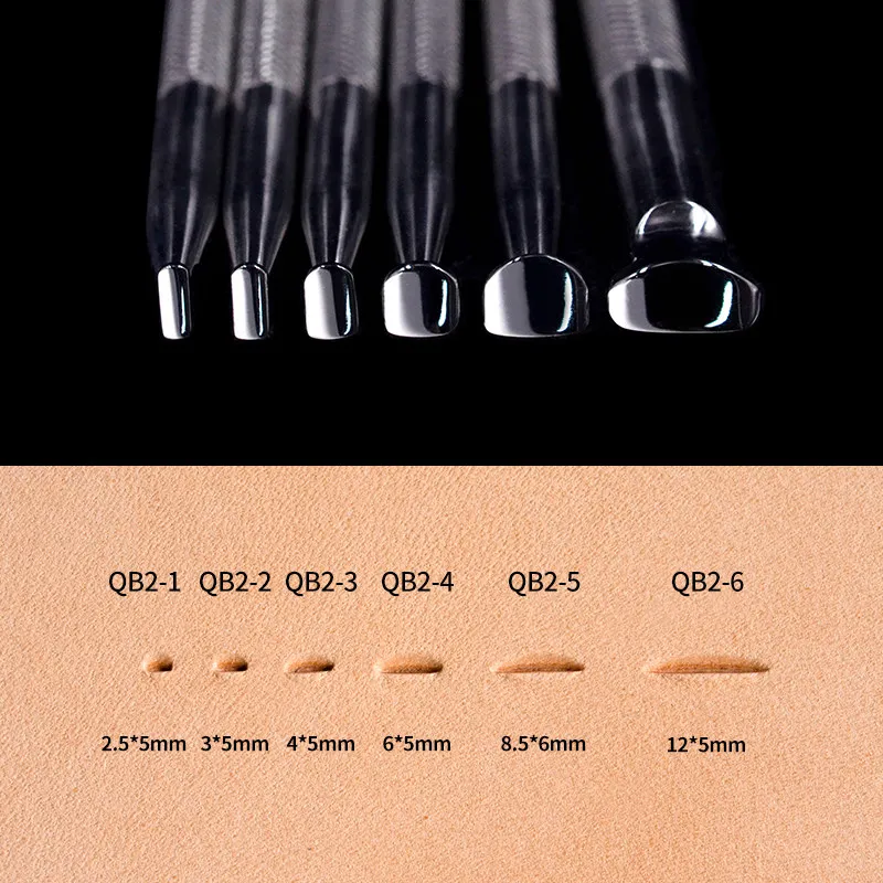 DIY Handmade Leather Vegetable Tanned Leather Stainless Steel Leathers Carving and Printing Tool Smooth Edge Tapping Tool