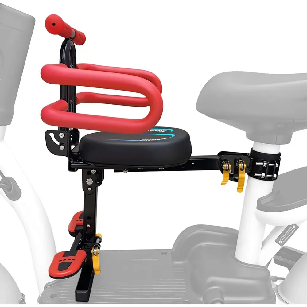 

Electric Scooter Child Seat with Backrest, Armrests, and Guardrail for Comfortable Riding for Ages 2-6