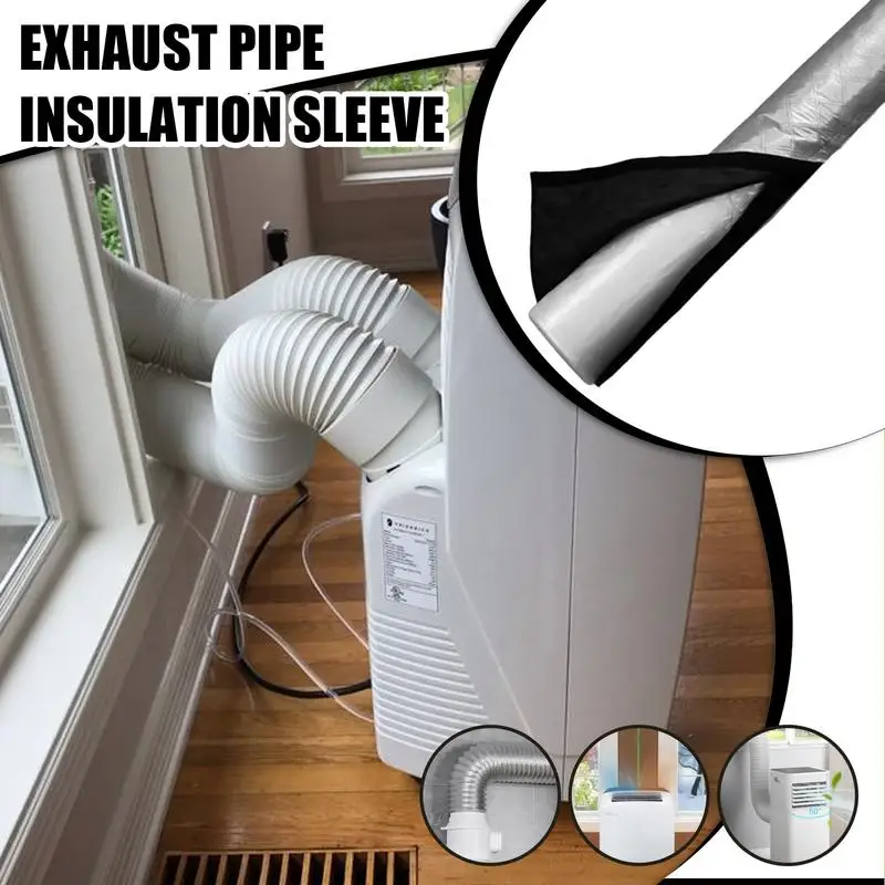 

Pipe Insulation Wrap AC Hose Insulation Protection Cover Exhaust Pipe Protective Wrap For Outdoor Backyard Garage Garden Home