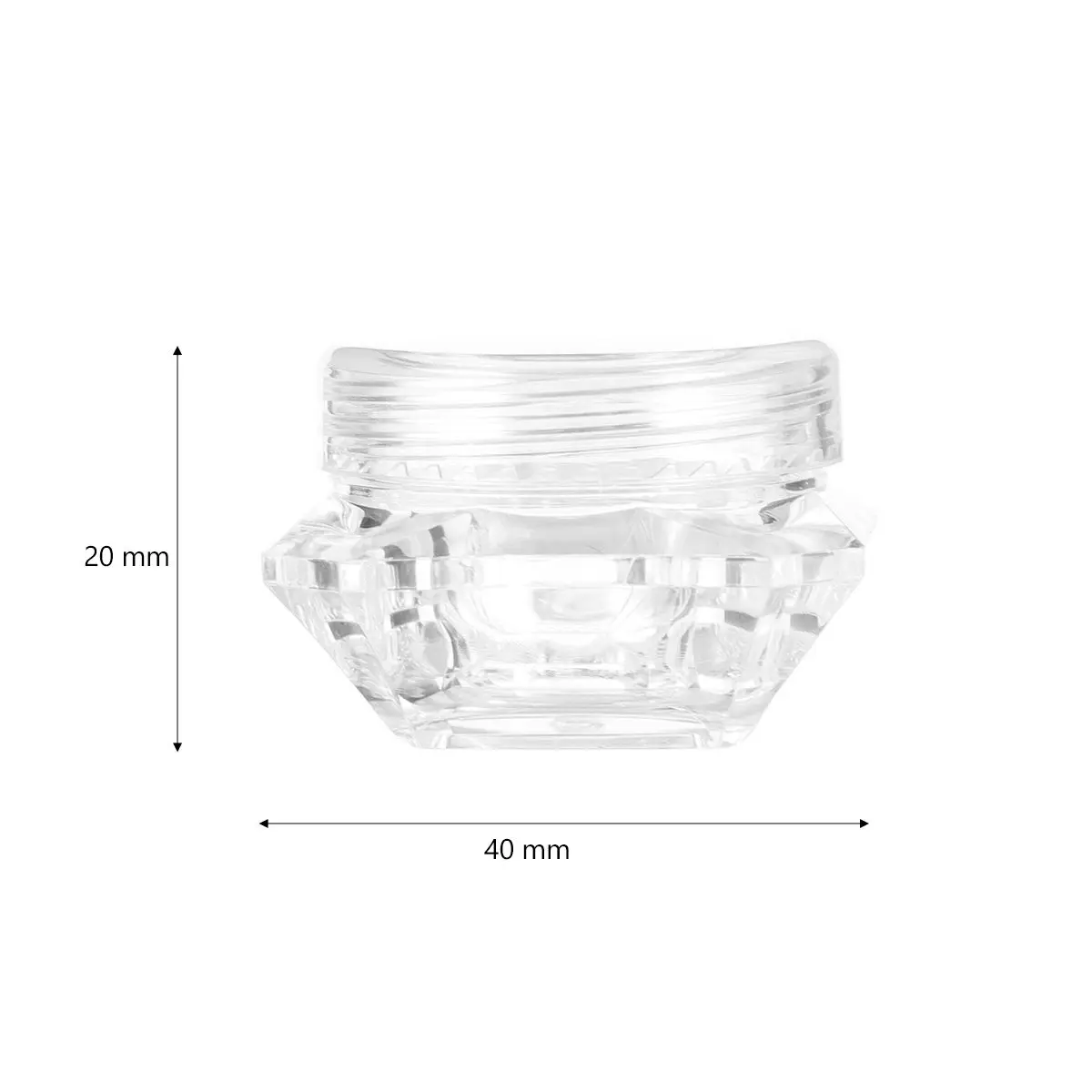 

20Pcs Containers Refillable Clear Plastic Jars 5G Reusable Carry Case for Loose Powder Glitter Creams Lipstick