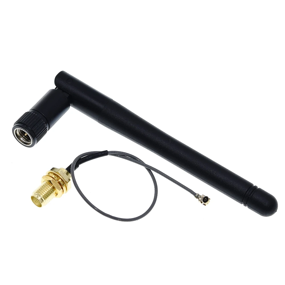 DIYTZT 2.4GHz 3dBi WiFi 2.4G Aerial Antenna,Male Wireless Router + 17cm PCI U.FL IPX to SMA ESP8266 ESP32 Male Pigtail Cable image 3