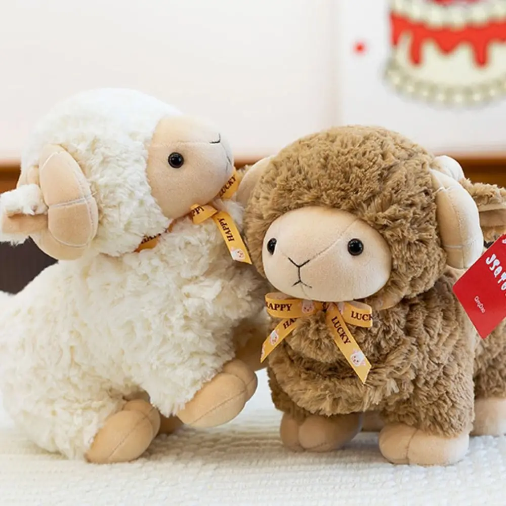 

Doll Toys PP Cotton Standing Goat Plush Doll 23cm Fluffy Sheep Plush Toys Soft Cute Baby Goat Keychain Easter Gifts