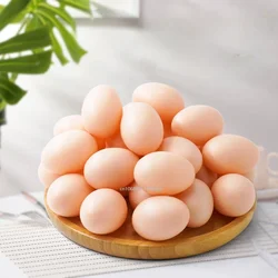 6/12PCS Egg Easter Hen Poultry Hatch Breeding Simulation Fake Plastic Artificial Eggs DIY Painting Egg Easter Party Decor