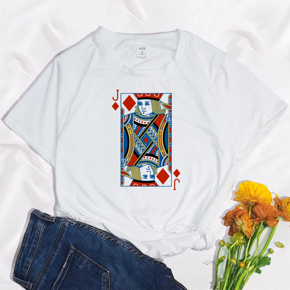 Bridge Red Deck of Cards Group Costume T-Shirts Poker Outfit Cards Women&Men Matching Playing Cards for Casino Party Costume