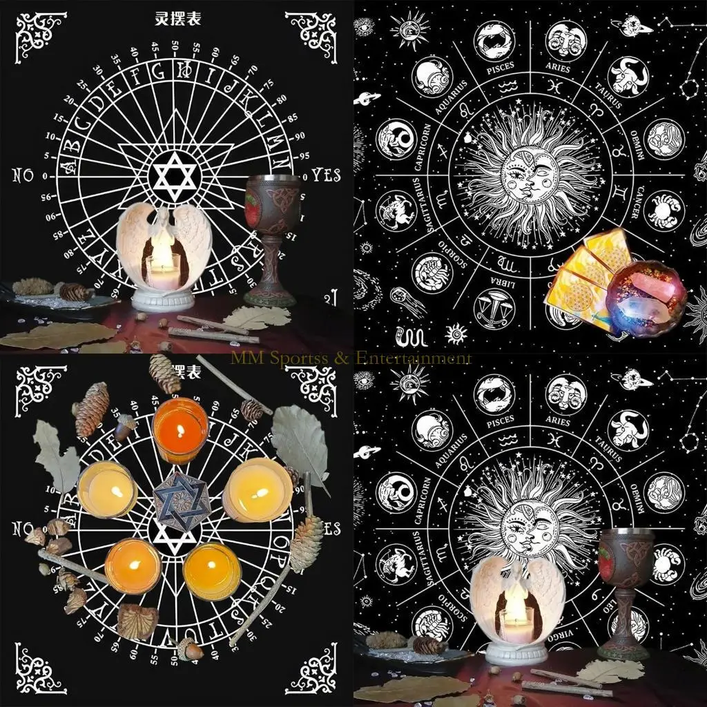 

31be tarot tackloth таинственная символа астрология алтари тканевая дивинация карты табличная ткань гобелен