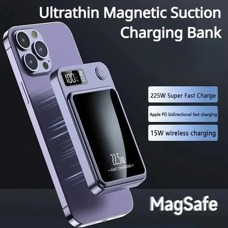 

Магнитный беспроводной внешний аккумулятор Magsafe, 10000 мАч, для iPhone 14, Samsung, Xiaomi