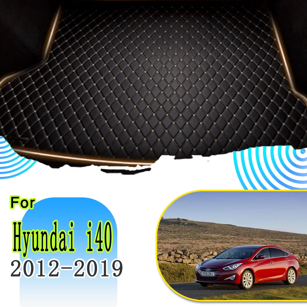 

Коврики для багажника автомобиля Hyundai i40 2012 ~ 2019, водонепроницаемые коврики, коврики для кошек, аксессуары для багажника автомобиля, коврик для хранения автомобильных аксессуаров