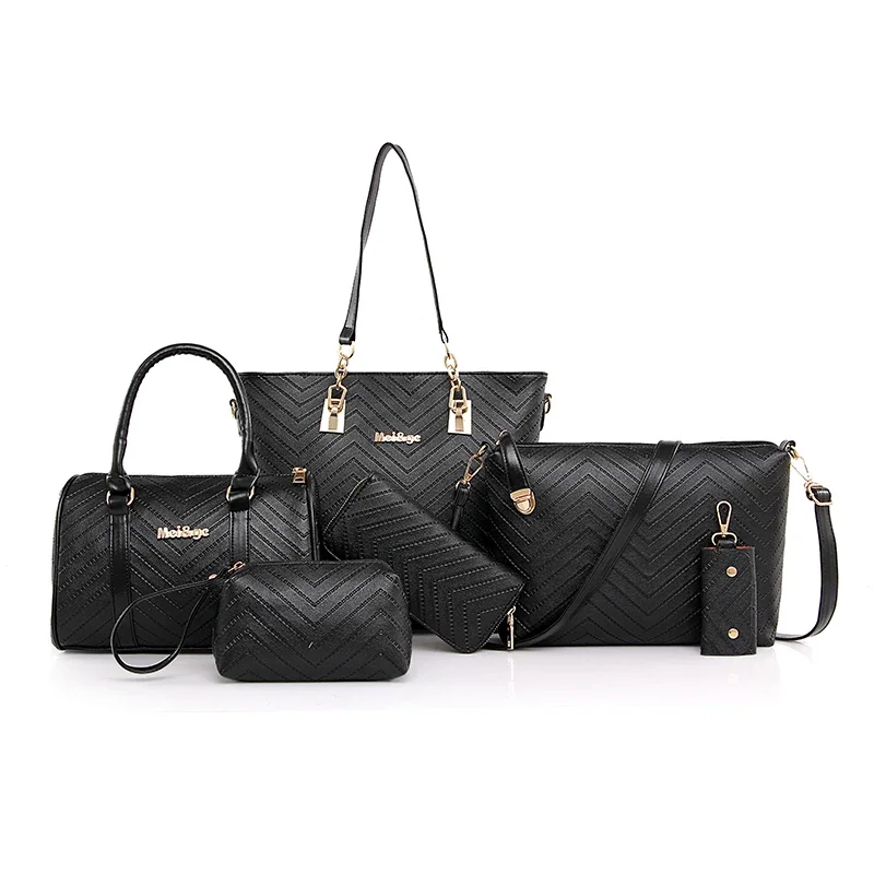 2021 nuova borsa in pelle PU borse a tracolla moda per borse da donna Set da 6 pezzi Vintage elegante Bolsa Feminina