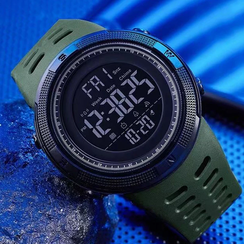 YIKAZE X01 orologi digitali da uomo multifunzione orologio da polso sportivo da uomo militare orologio elettronico da uomo luminoso resistente al sudore