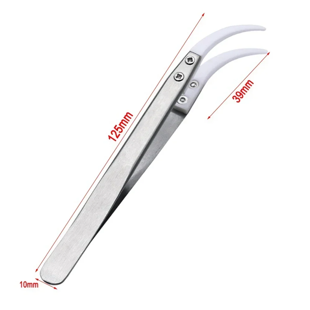 Ceramic Tweezers Heat Resistant Ceramic Tweezers with Replaceable Tips and Convenient Design for Precise Operations