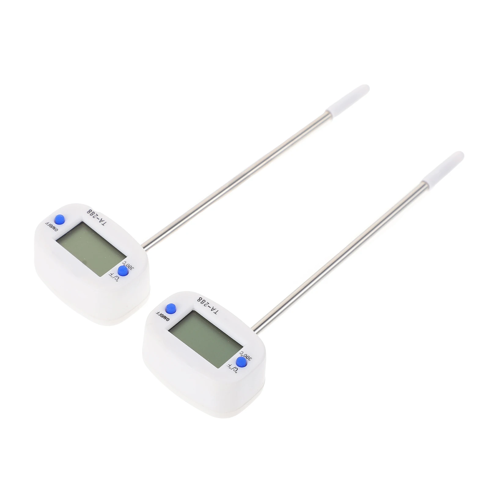 

2 Pcs Digital Thermometer White Probe for Kitchen Cooking Food Water Measuring Temperature Gauge Long Durability Powered