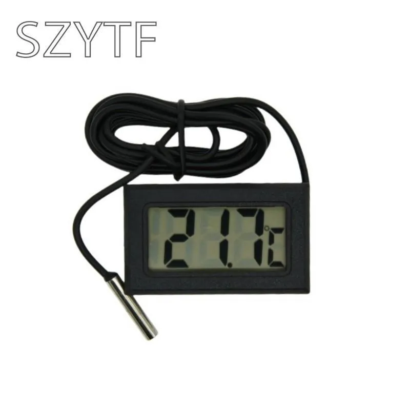 Mini Convenient Digital LCD Thermometer Sensor Hygrometer Gauge Refrigerator Aquarium Monitoring Display Humidity Detector