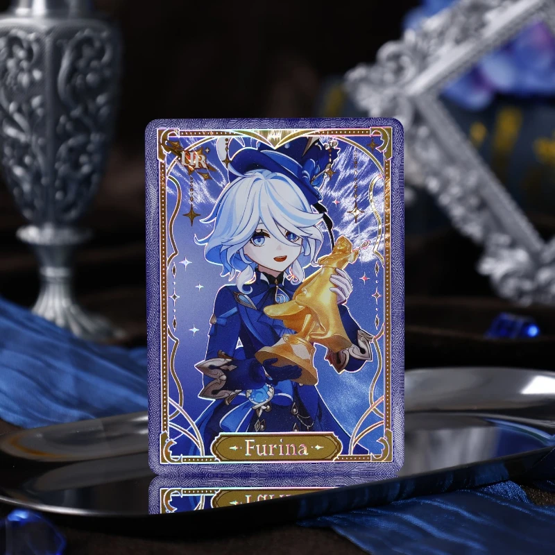 Official Genuine Genshin Flowing Light Travel Series Card Game Periphery Collection Toy Card Exquisite Birthday Gift