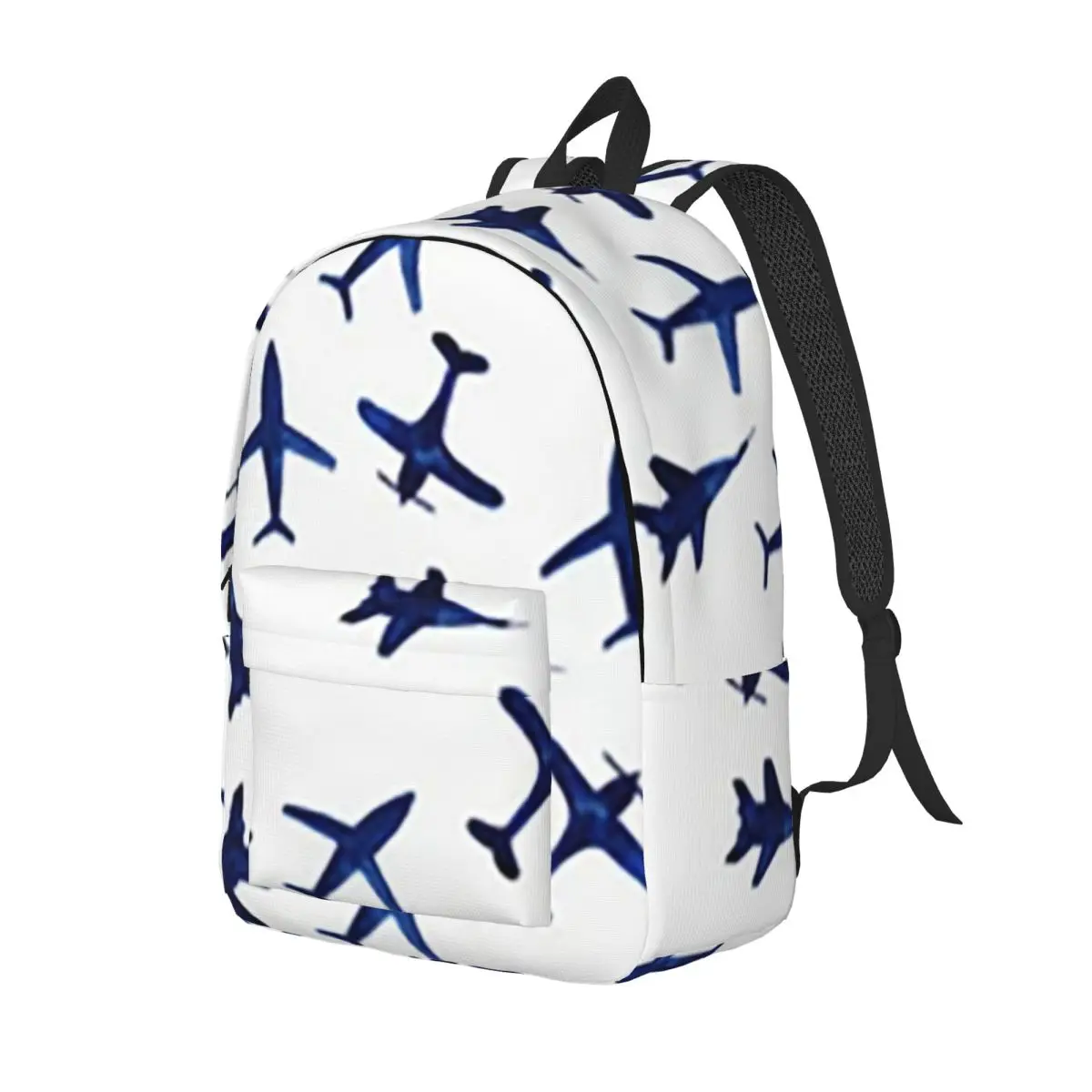 Random Airplanes Aviation Fighter Pilot Backpack Daypack Large Capacity Children BookBag School Bag Shoulder Bags for Men Women