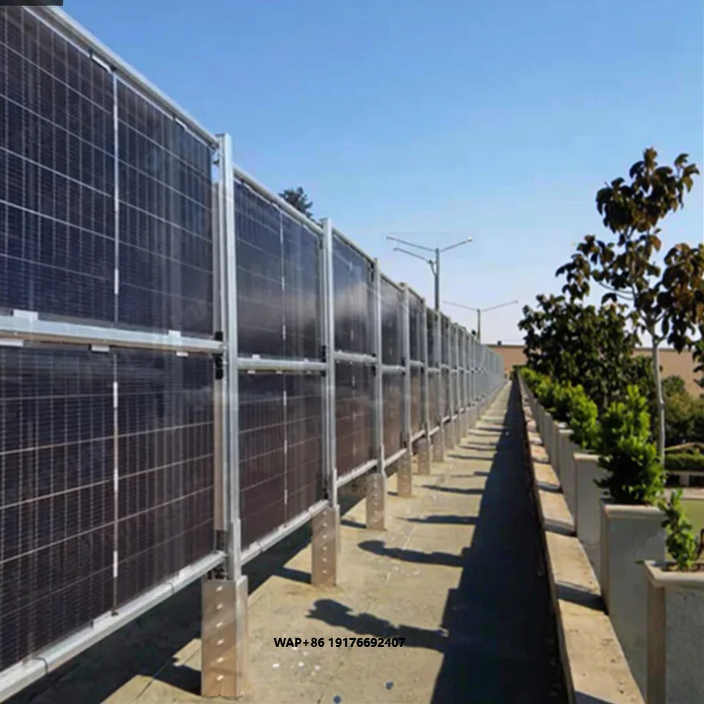 50kw Bifacial Vertical Commercial Solar Fencing System Power Plant Solar Pv Mounting System Hot-Dip Galvanized 25-Year Lifespan