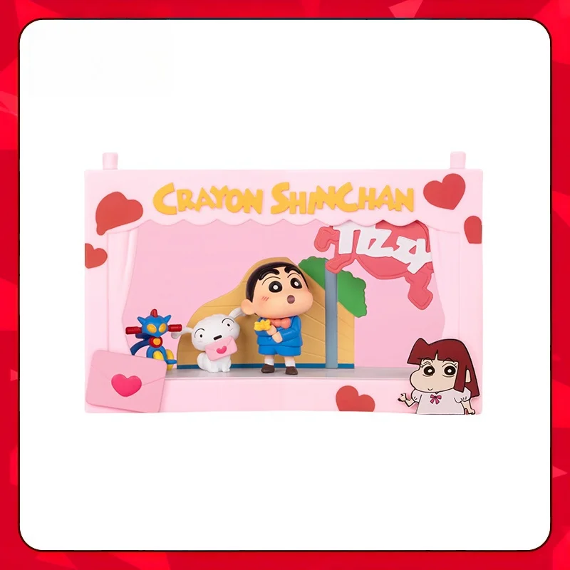 Genuine Blind Box Life Theater Series Crayon Shin-Chan Aniem Action Figure Mystery Box Kawaii Shin-Chan Collection Model Toy