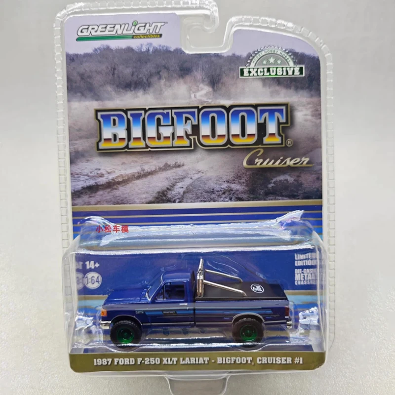 

Greenlight 1:64 Scale 1987 Ford F-250 XLT Lariat Pickup Truck Green machine Alloy Car Model Collection Display Toy Gifts
