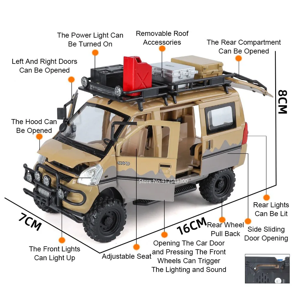 1:24 Schaal WuLing HongGuang Van MINI EV Auto Model Speelgoed Deicast Legering Trek Terreinwagens Modellen Jongens Thuis ornamenten